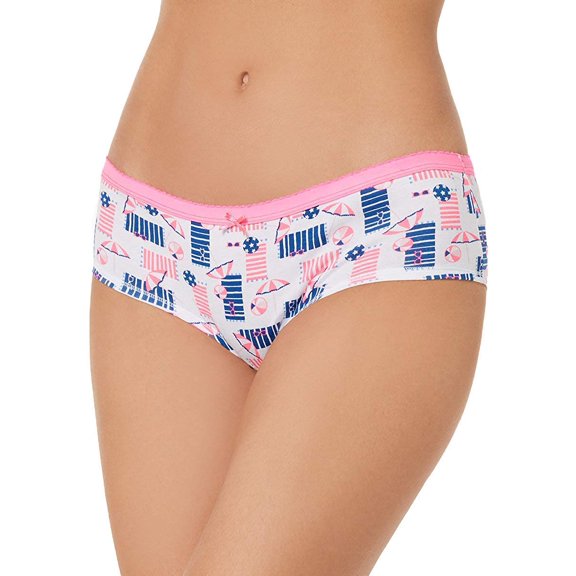 Jenni by Jennifer Moore Printed Hipster Neon Pink White Beach Day S