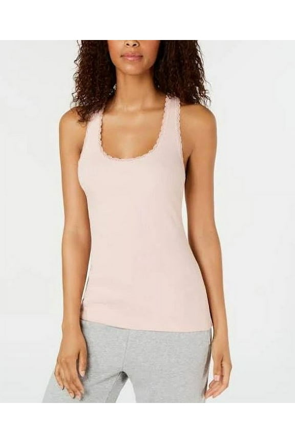 by Jennifer Moore Women's Lace-Trim Pajama Tank Top Peachskin Size X-Smal