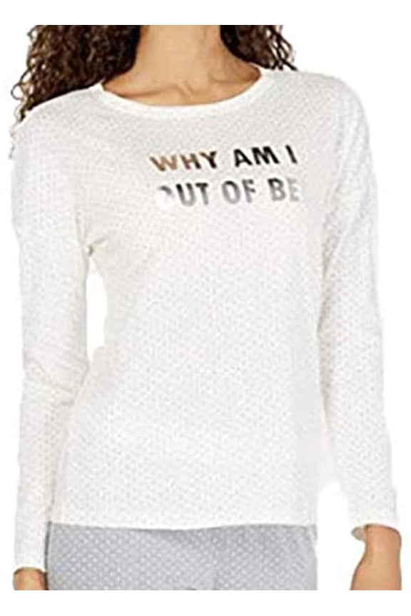 Womens Graphic Long Sleeves Pajama Top Only,1-Piece, L, Mini Dots