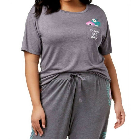 Jenni by Jennifer Moore Womens Graphic Pocket Pajama T-Shirt