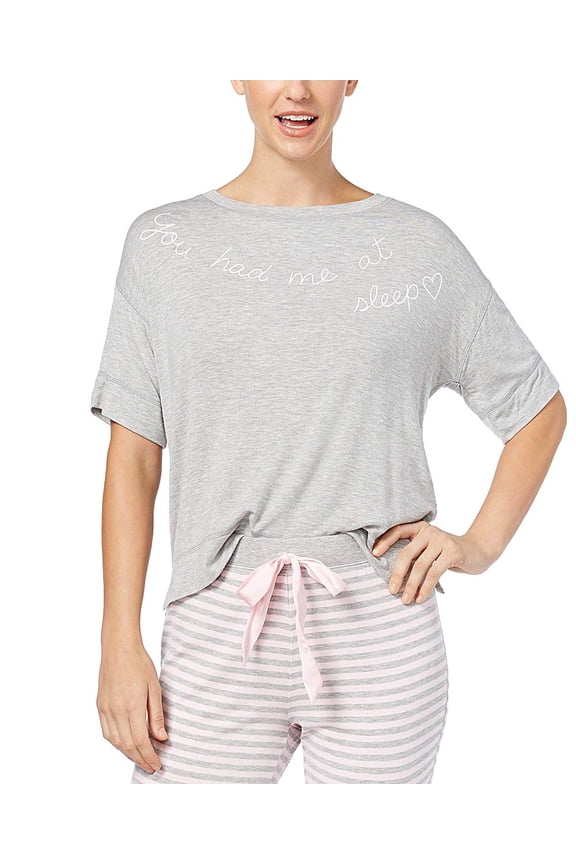 Womens Graphic Print Pajama T-Shirt;XL