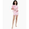 thumbnail image 1 of Jenni by Jennifer Moore Womens Lettuce-Edge Shorts 2 Pieces Pajama Set, 1 of 1