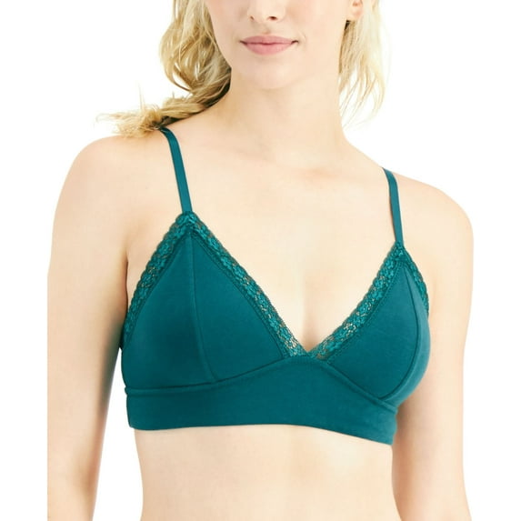 Jenni by Jennifer Moore Womens On Repeat Wide Lace Bralette Size 3X-Large Color Junebug