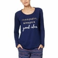 thumbnail image 1 of Jenni by Jennifer Moore Womens Screen Print Pajama Top Only,1-Piece;XS, 1 of 1