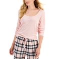 thumbnail image 1 of Jenni by Jennifer Moore Womens Solid Long-Sleeve Pajama Top Only,1-Piece, Small, Peachskin, 1 of 1