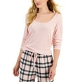 thumbnail image 1 of Jenni by Jennifer Moore Womens Solid Long-Sleeve Pajama Top Peachskin, 1 of 1