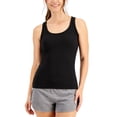 thumbnail image 1 of Jenni by Jennifer Moore Womens Solid Ribbed Tank Top,Black,X-Large, 1 of 1