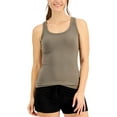 thumbnail image 1 of Jenni by Jennifer Moore Womens Solid Ribbed Tank Top,Taupe,Large, 1 of 1