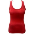 thumbnail image 1 of Jenni by Jennifer Moore Womens Solid Ribbed Tank Top,True Red,Medium, 1 of 1