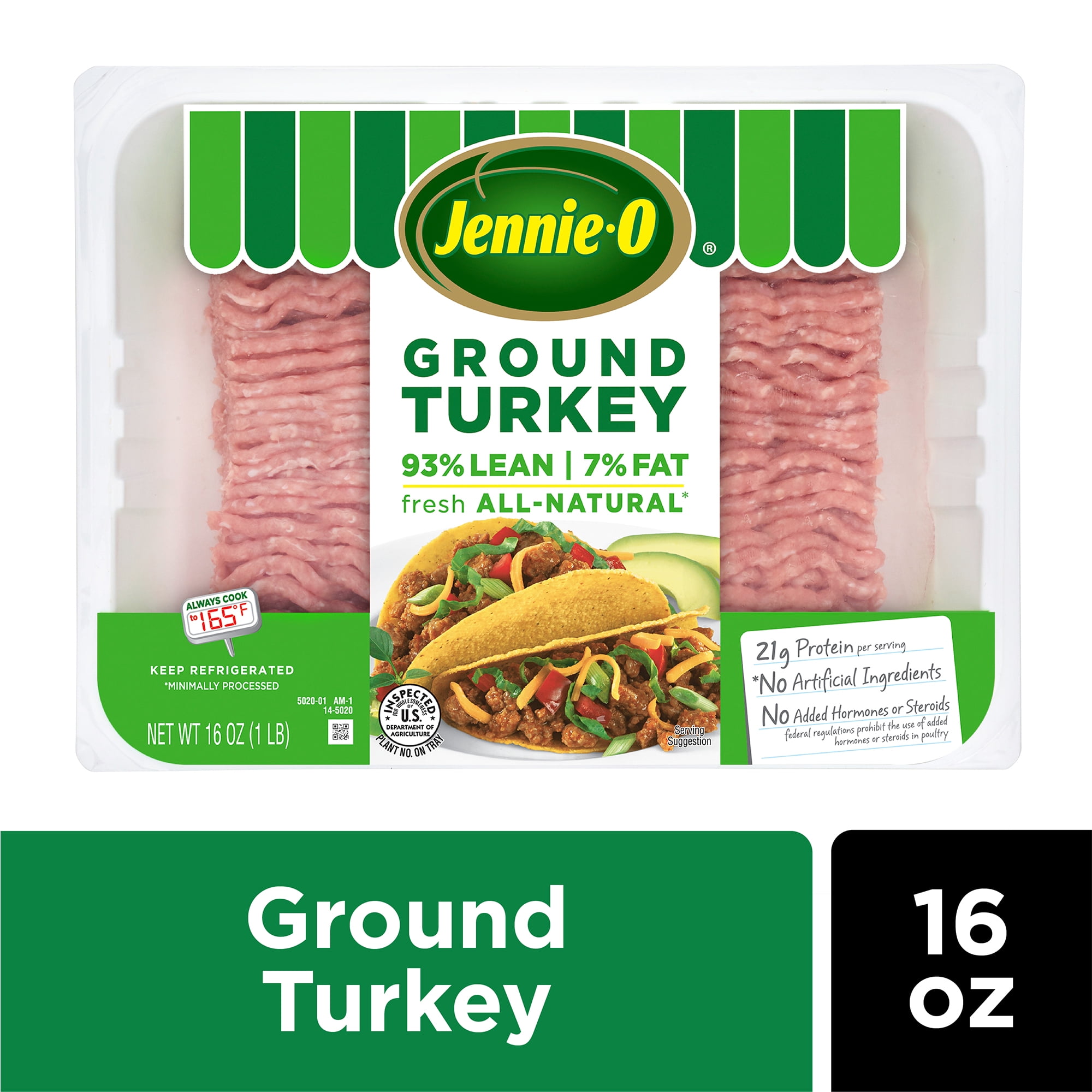 Jennie-O 93% Lean 7% Fat Ground Turkey, 16 oz Tray