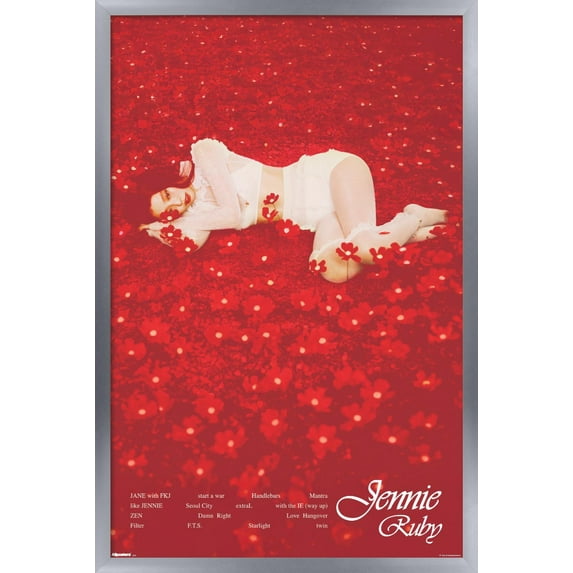 Jennie: Ruby - Track List Wall Poster, 14.725" x 22.375" Framed