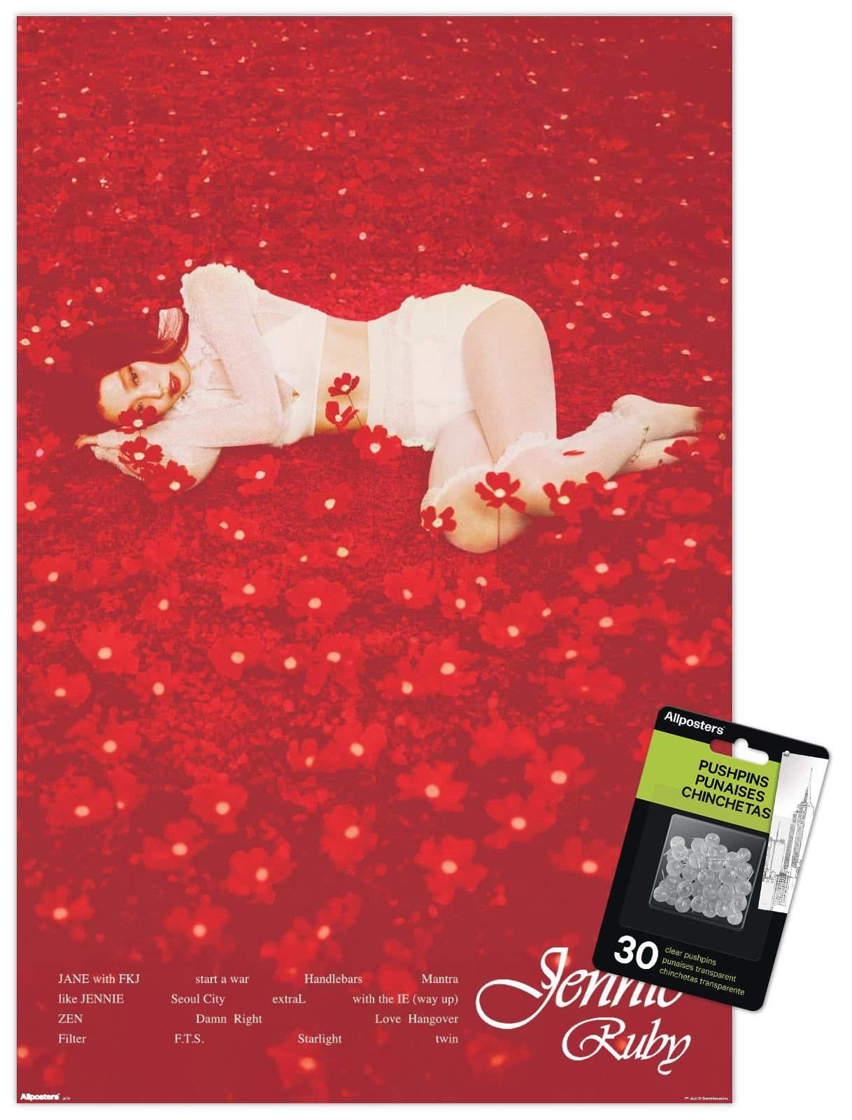 Jennie: Ruby - Track List Wall Poster, 14.725