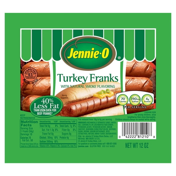 Jennie-O Turkey Franks, 12 Oz.