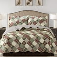 thumbnail image 1 of Jennifer  3pc Reversible  Quilt Set Brown - King Size, 1 of 3