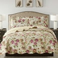 thumbnail image 1 of Jennifer  3pc Reversible  Quilt Set Lavender - Queen Size, 1 of 3