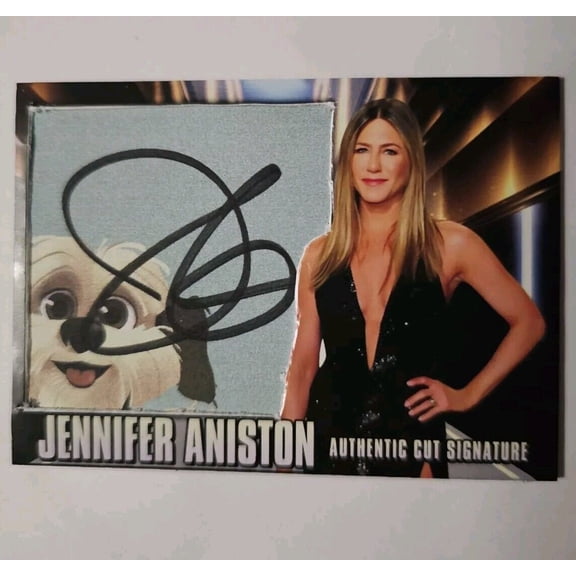 Jennifer Aniston signature Custom BOOK Cut Card FRIENDS signature Rachel
