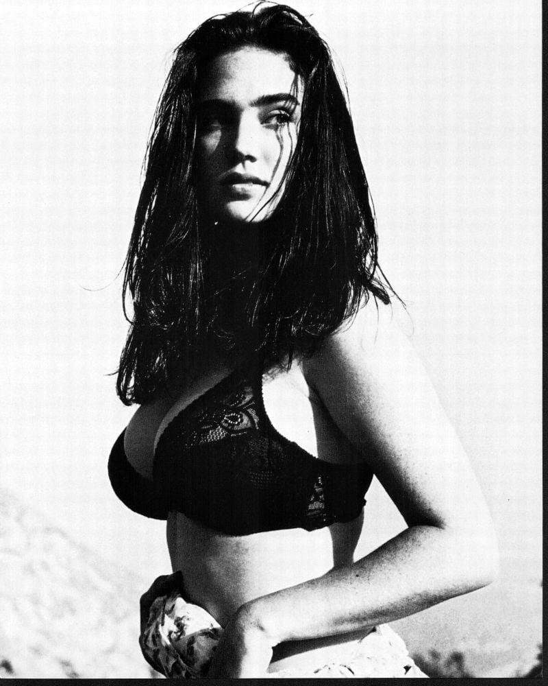 Jennifer Connelly in Lace Bra Posterazzi Photo Print, Black and White