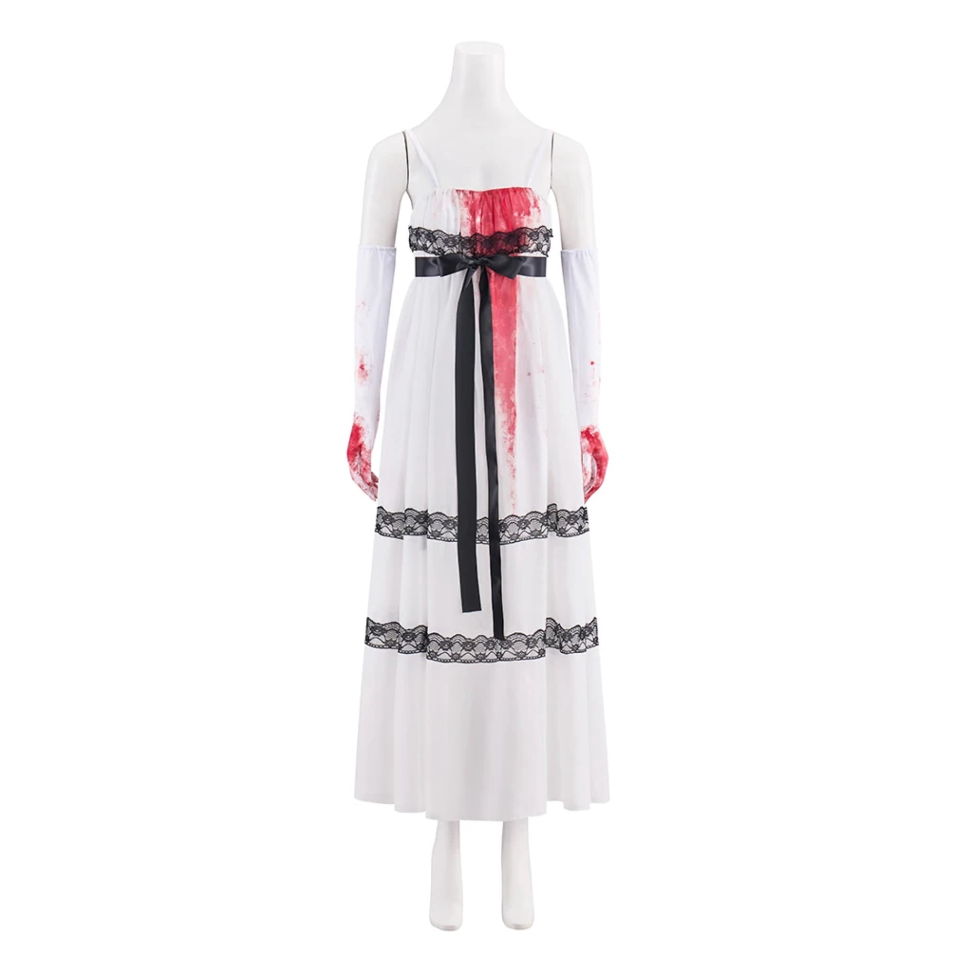 open lace back dress Belle red embellished midi dress (with gloves) (Final Sale-US Only)