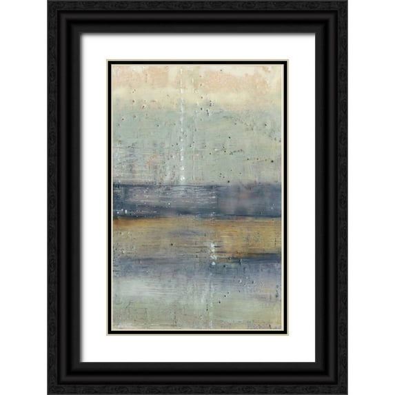 Jennifer Goldberger 10x14 Black Ornate Wood Framed with Double Matting Museum Art Print Titled - Glimmer I