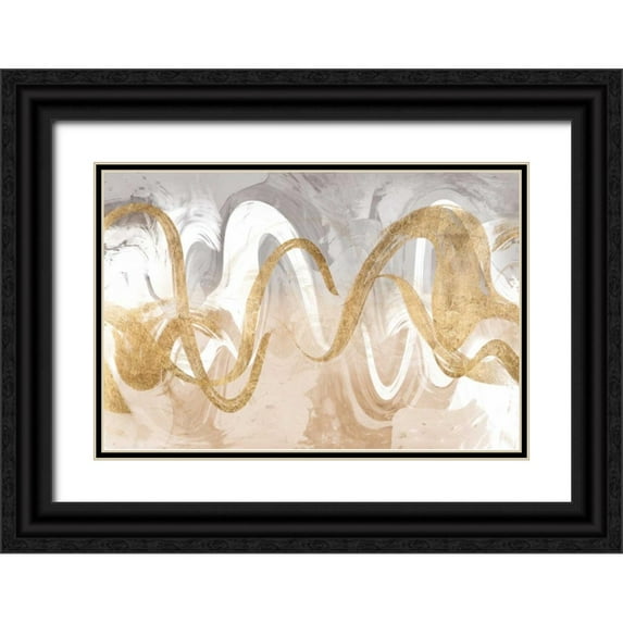 Jennifer Goldberger 14x11 Black Ornate Wood Framed with Double Matting Museum Art Print Titled - Infinite Swirl I