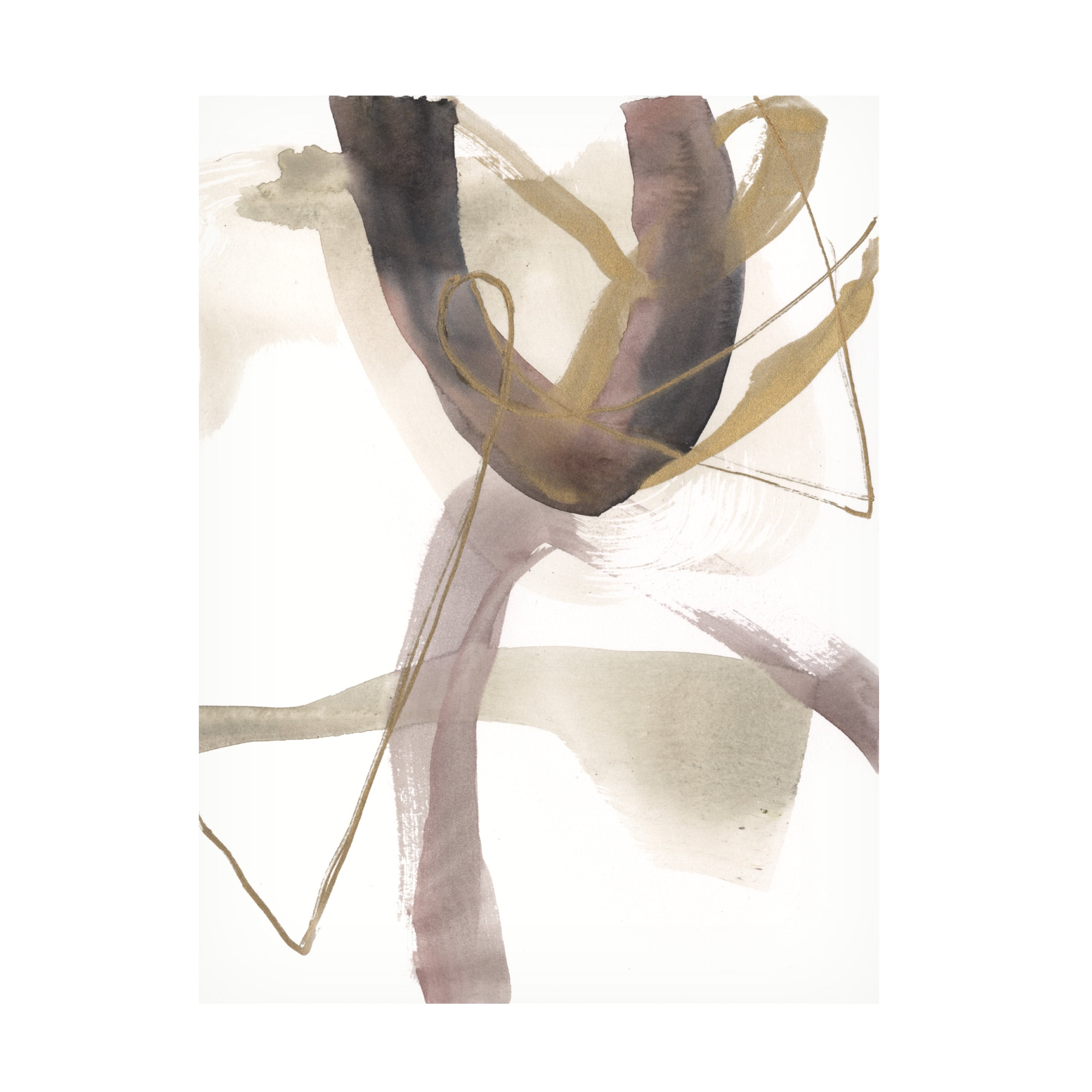 Abstract Plum and Tan Canvas Art in 24" x 32"