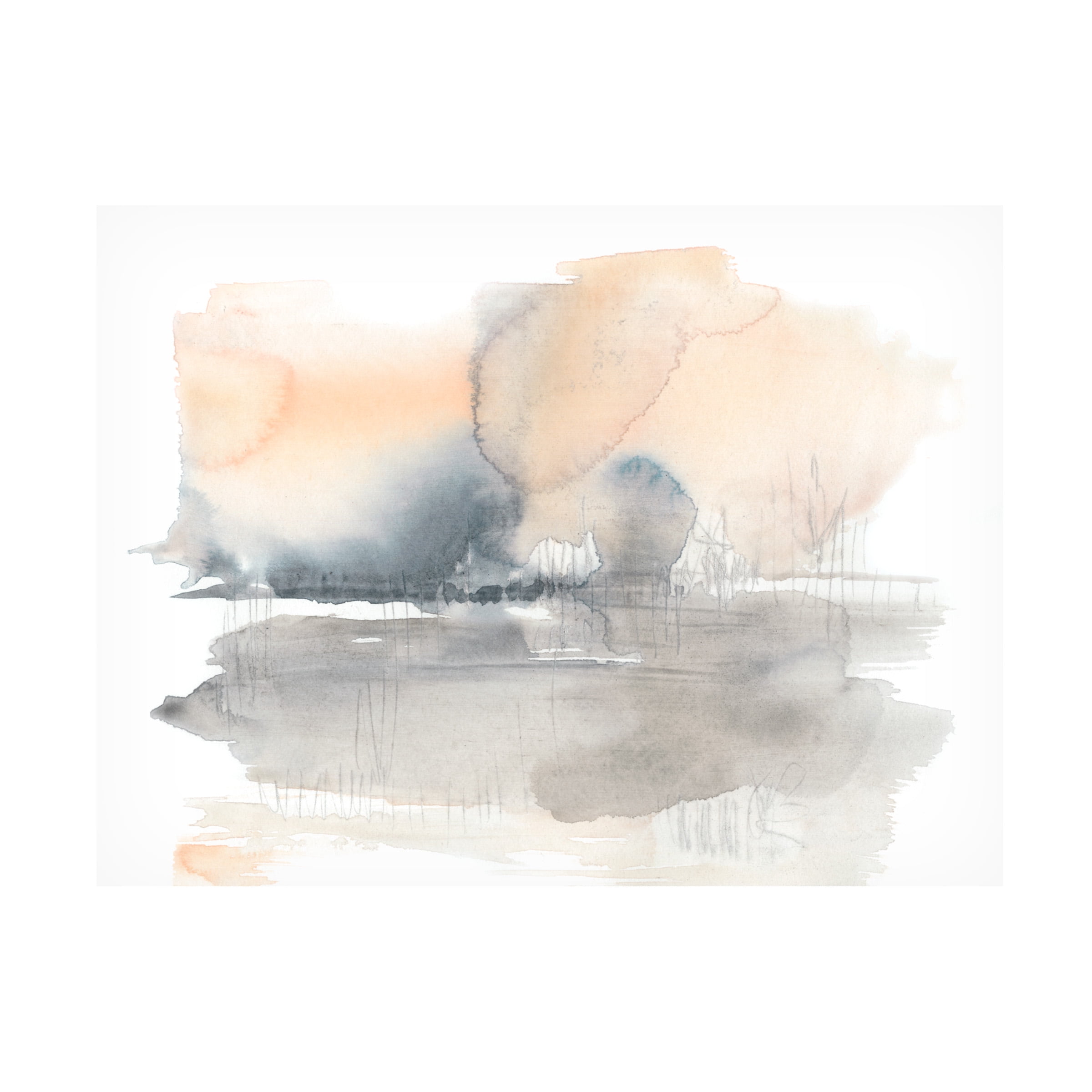 Jennifer Goldberger 'Blush Haze II' Canvas Art