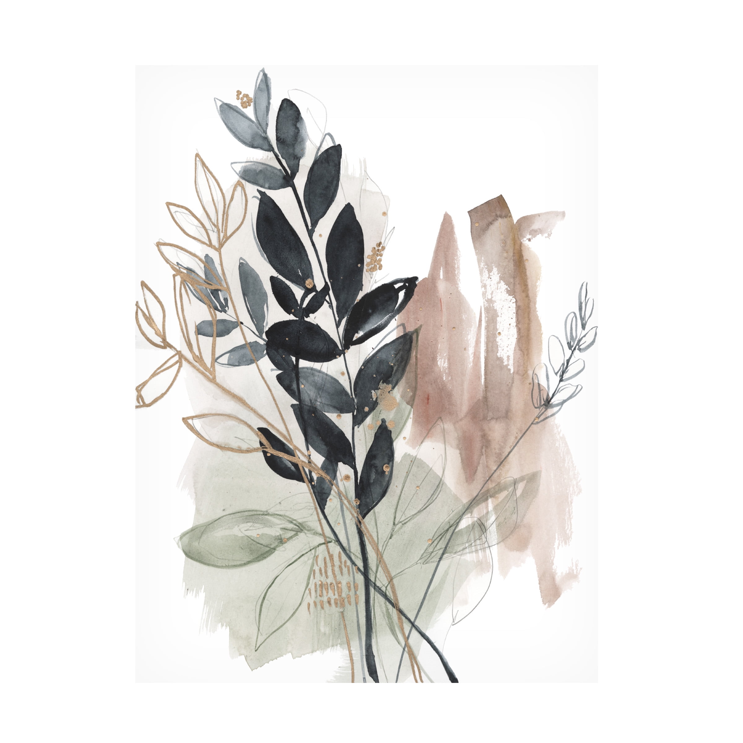 Jennifer Goldberger 'Bundled Leaves II' Canvas Art