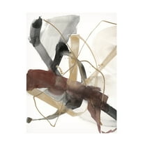 Trademark Fine Art Jennifer Goldberger Burgundy Interjection I Canvas Wall Art - 18x24