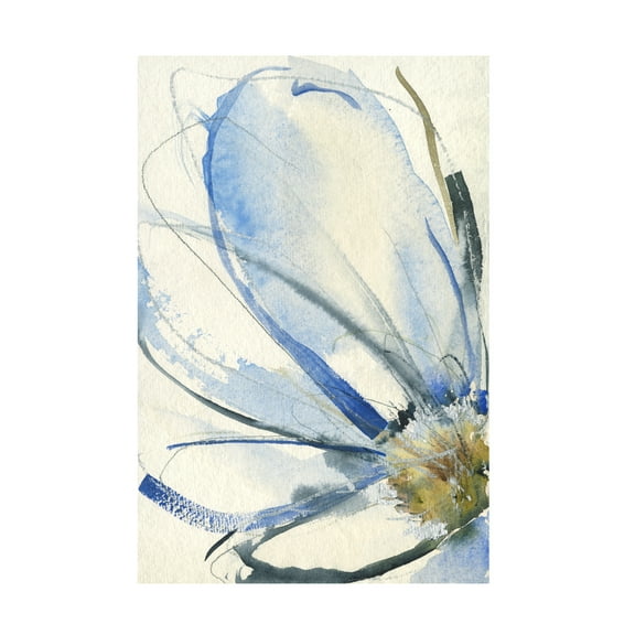 Jennifer Goldberger 'Cobalt & Paynes Petals I' Canvas Art