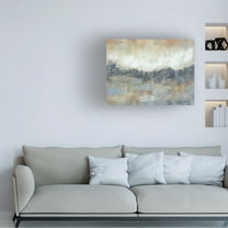 Trademark Fine Art Jennifer Goldberger Cool Grey Horizon I Canvas Wall Art - 18x24