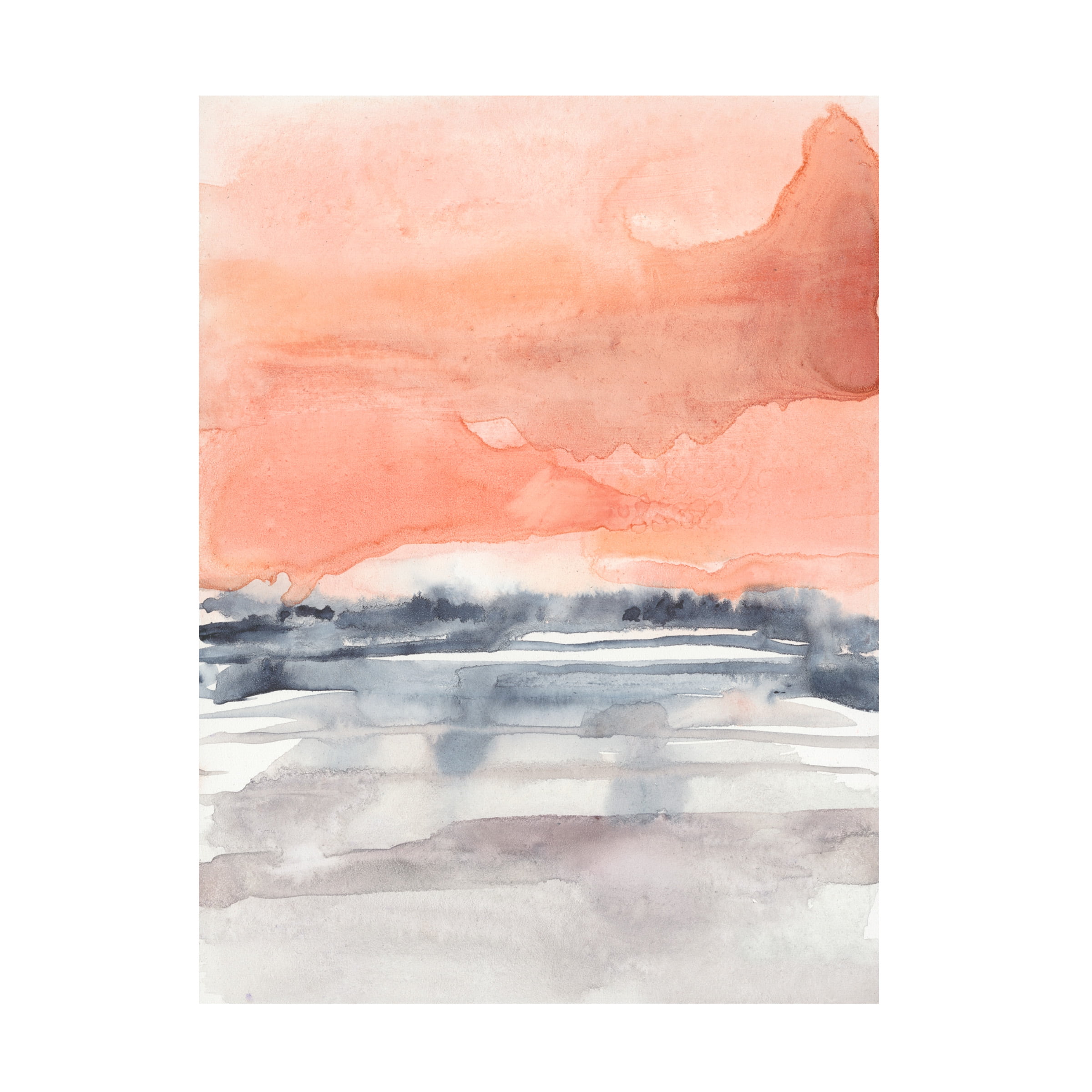 Jennifer Goldberger 'Coral Sky I' Canvas Art