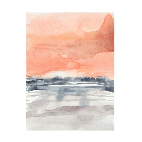 Jennifer Goldberger 'Coral Sky I' Canvas Art