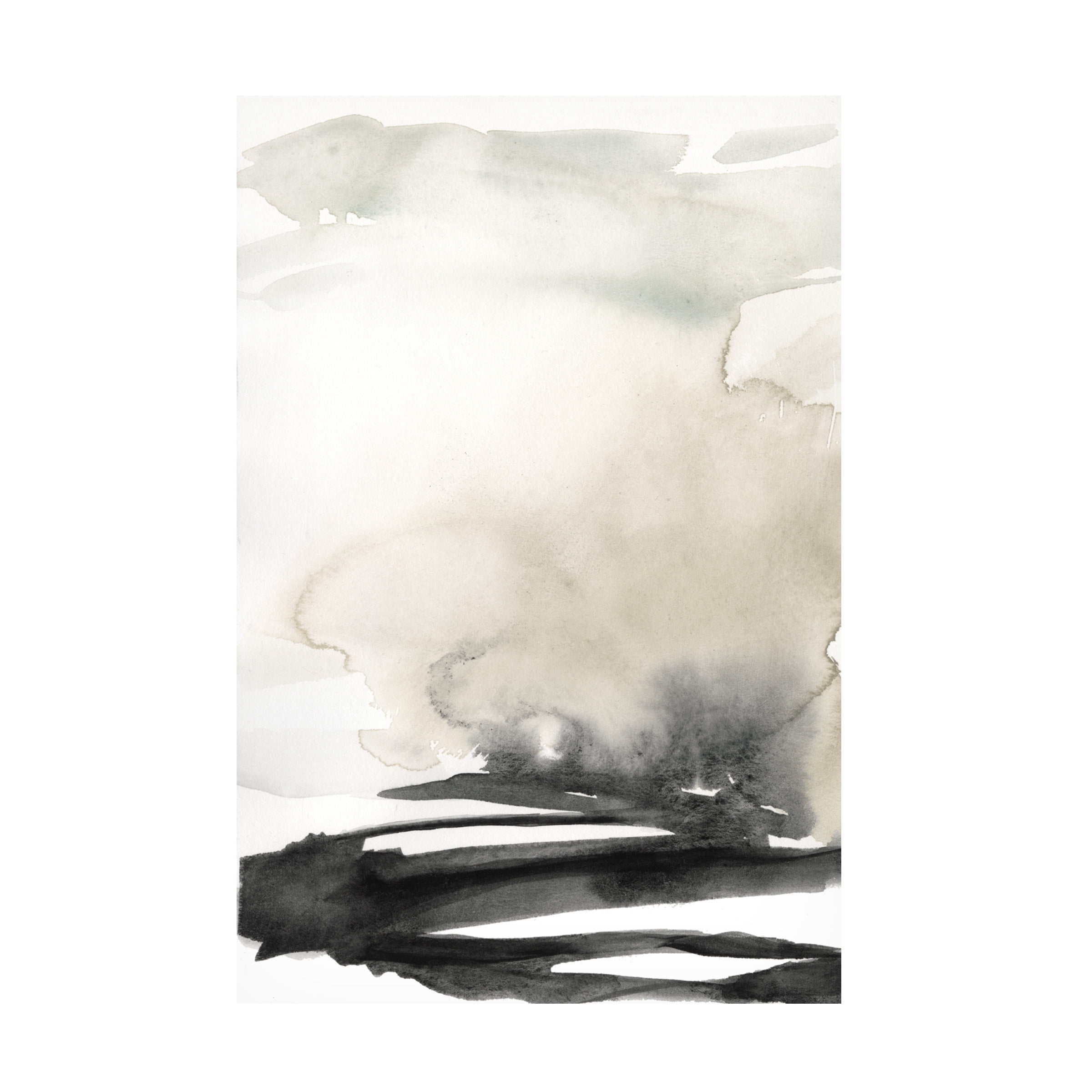 Jennifer Goldberger 'Ebony Horizon Triptych I' Canvas Art