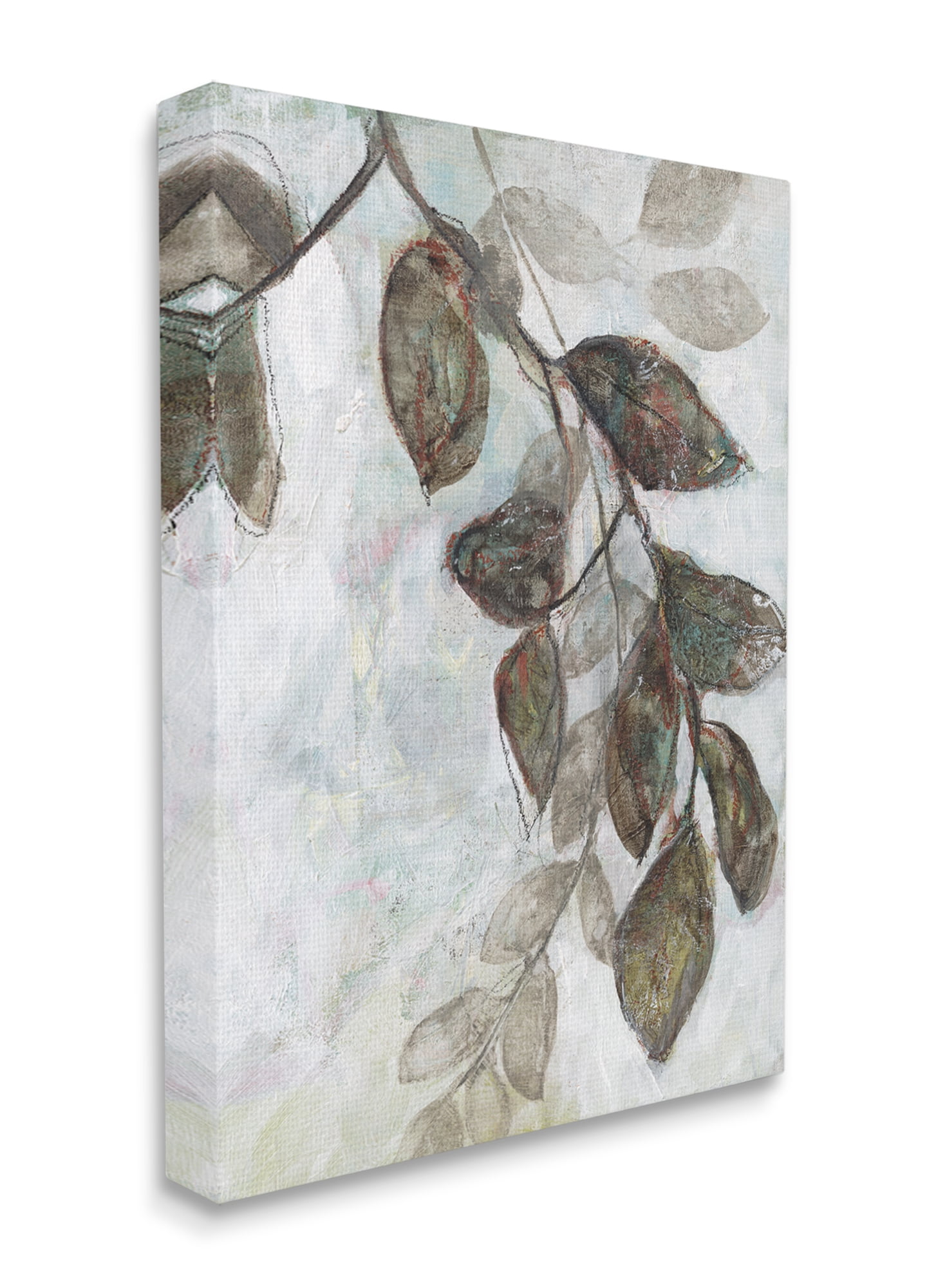 Jennifer Goldberger Fall Season Tree Branches Soft Sketch Leaves 13 in x 19 in Framed Painting Art Prints, by Stupell Home Décor