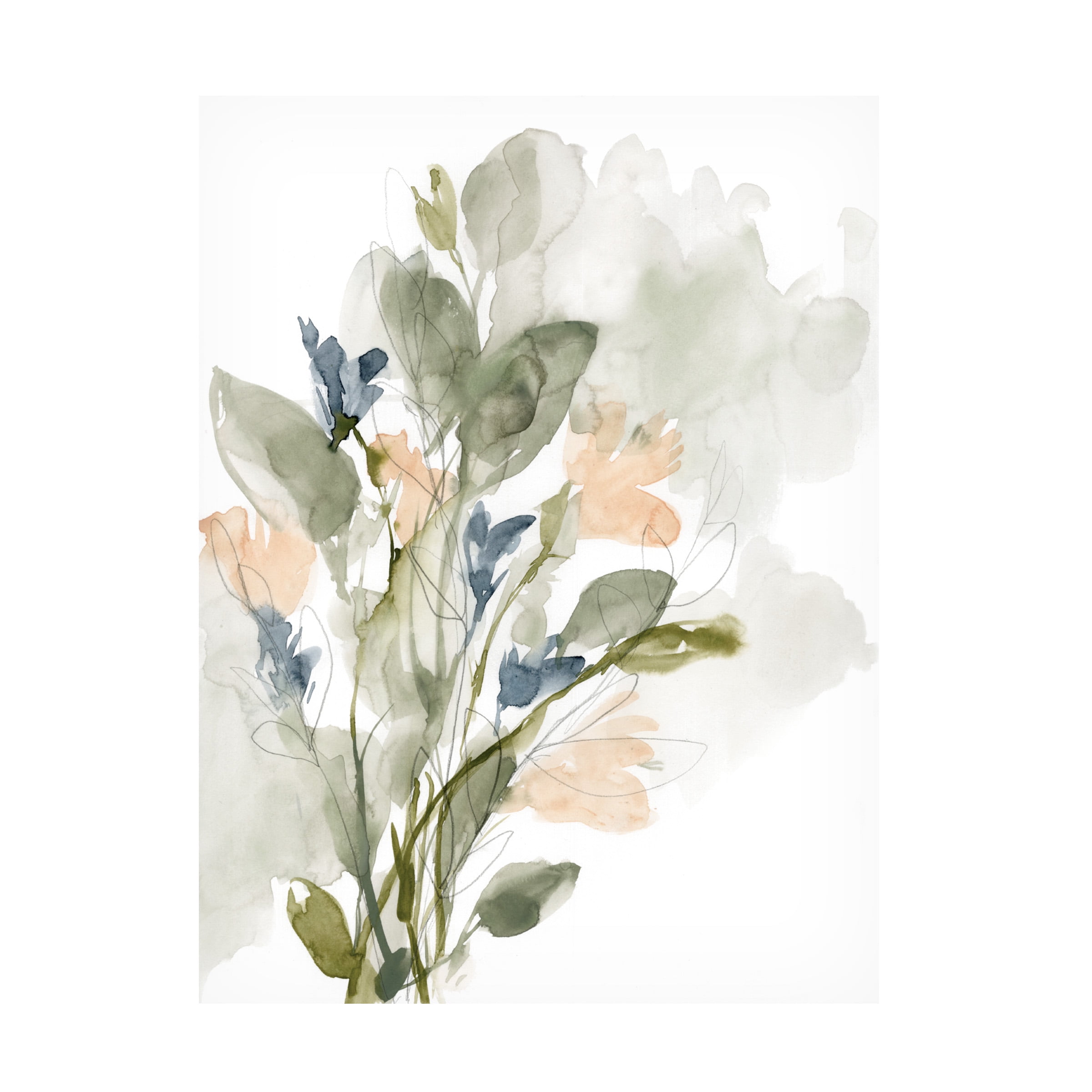 Jennifer Goldberger 'Flower Cluster I' Canvas Art