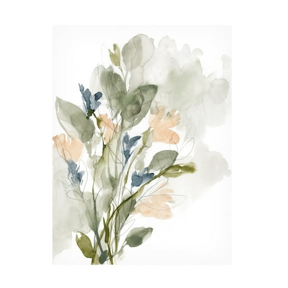 Jennifer Goldberger 'Flower Cluster I' Canvas Art