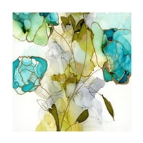 Jennifer Goldberger 'Flower Facets V' Canvas Art
