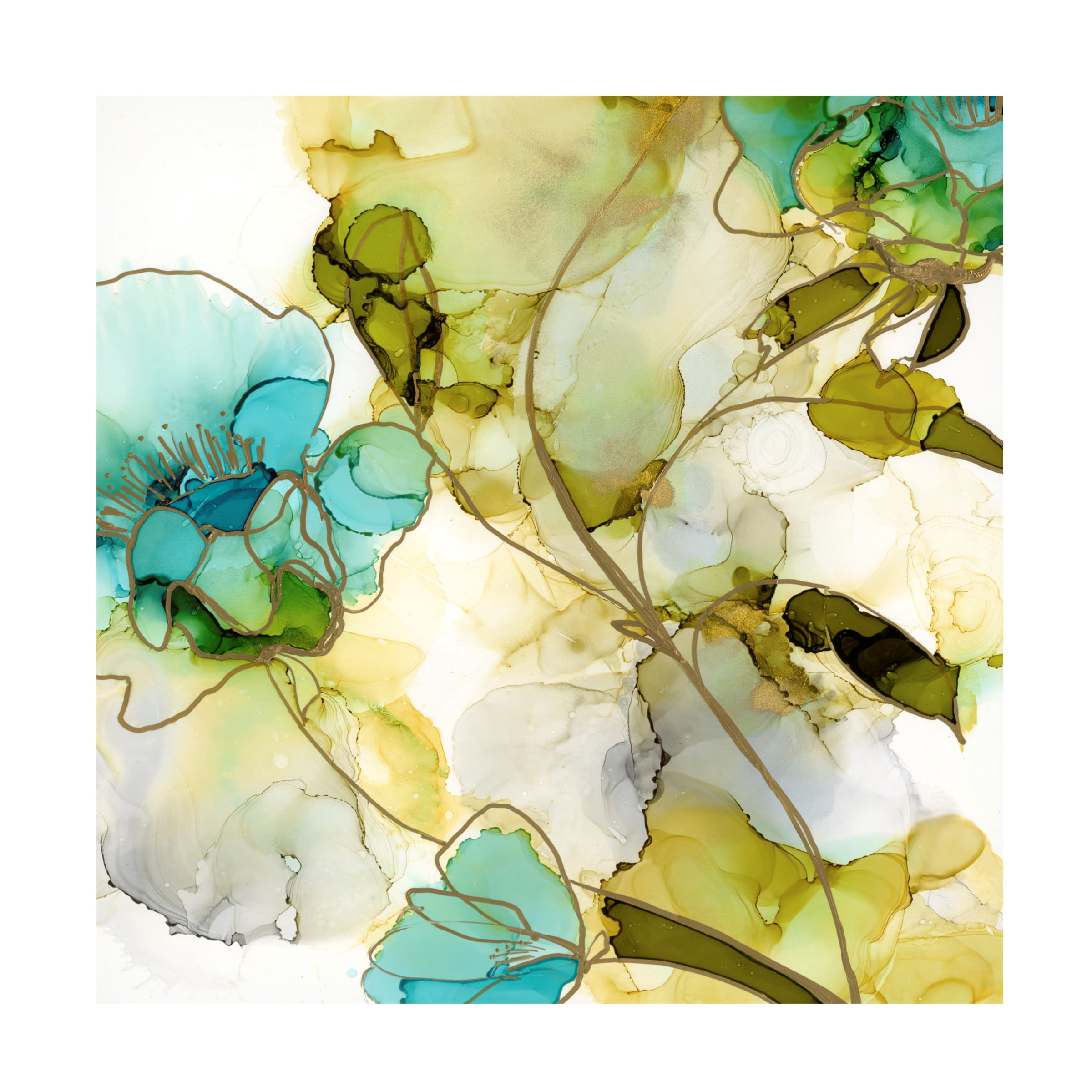 Jennifer Goldberger 'Flower Facets VI' Canvas Art