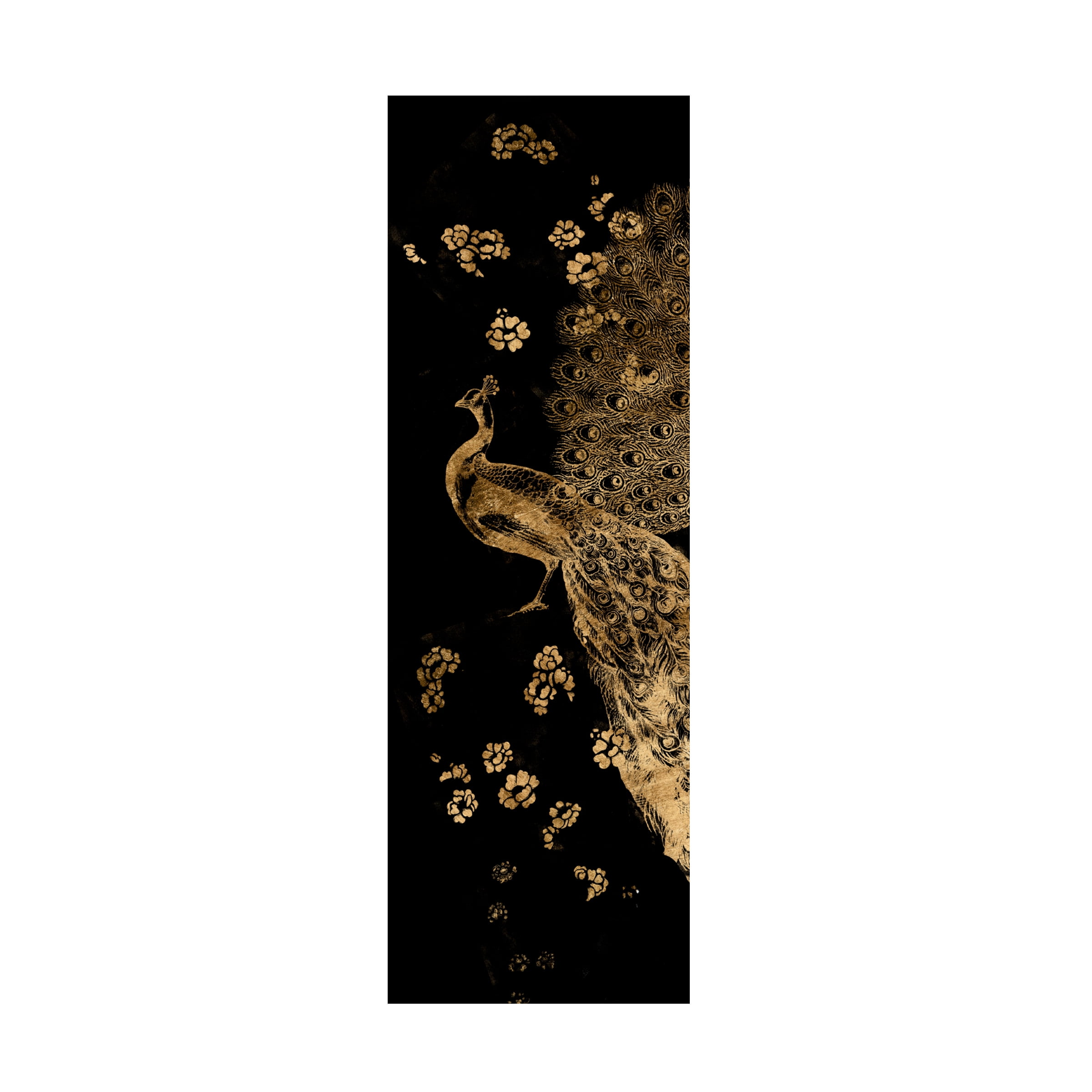 Jennifer Goldberger 'Gilded Peacock Triptych I' Canvas Art