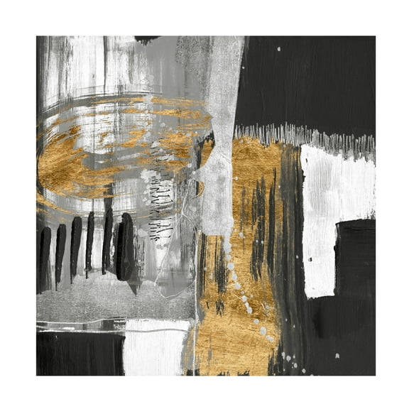 Jennifer Goldberger 'Golden Strokes I' Canvas Art