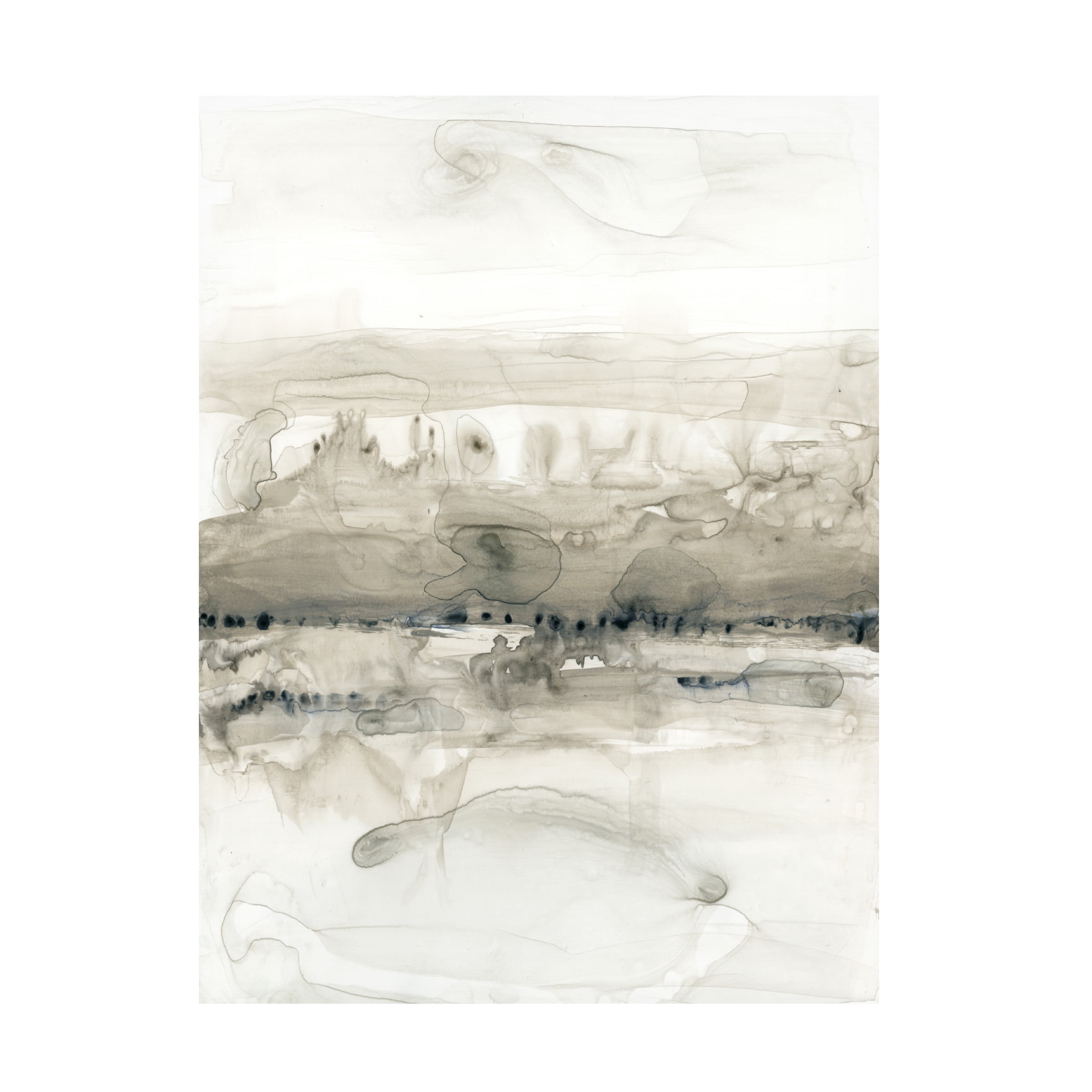 Grey Abstract Horizon Canvas Art by Jennifer Goldberger