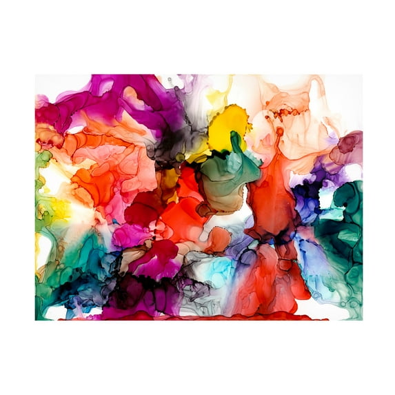 Jennifer Goldberger 'Jeweltone Prism III' Canvas Art