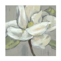 Jennifer Goldberger 'Magnolia on Grey' Canvas Art