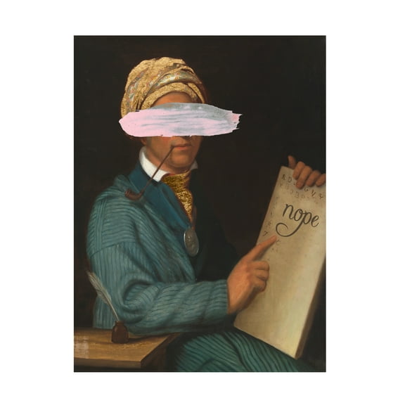 Jennifer Goldberger 'Masked Sequoyah' Canvas Art