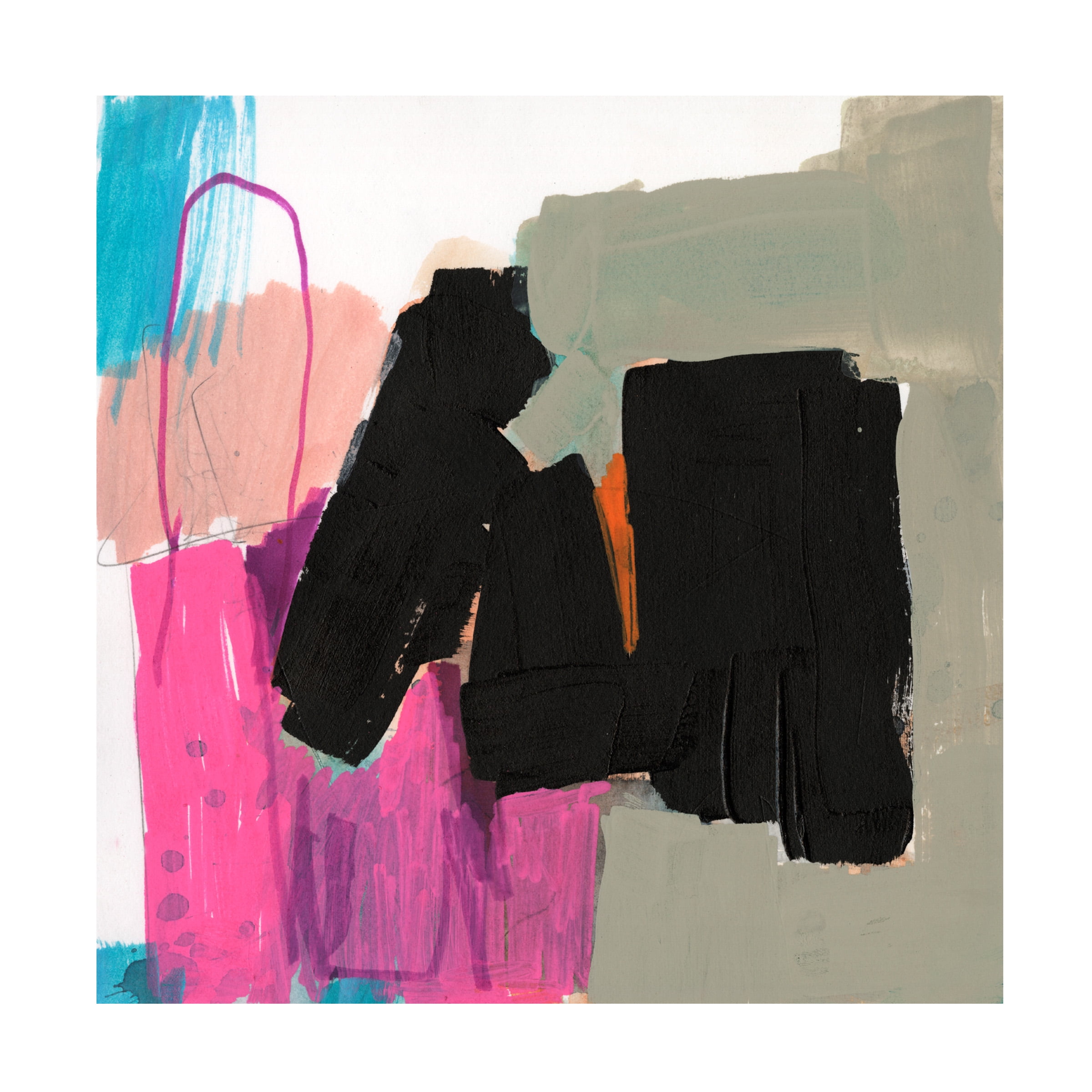 Jennifer Goldberger 'Primary Action I' Canvas Art