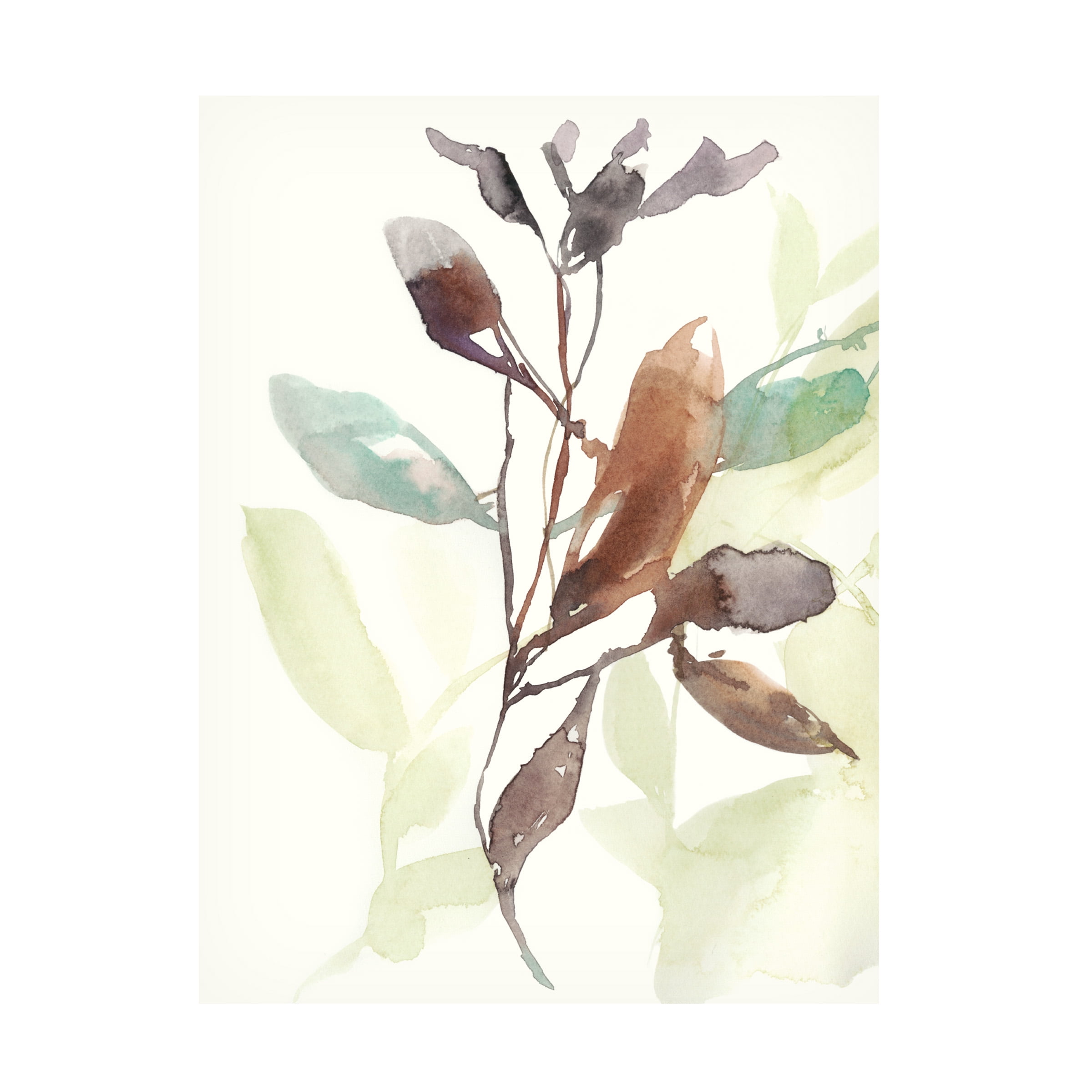 Jennifer Goldberger 'Rusty Sienna Leaves I' Canvas Art