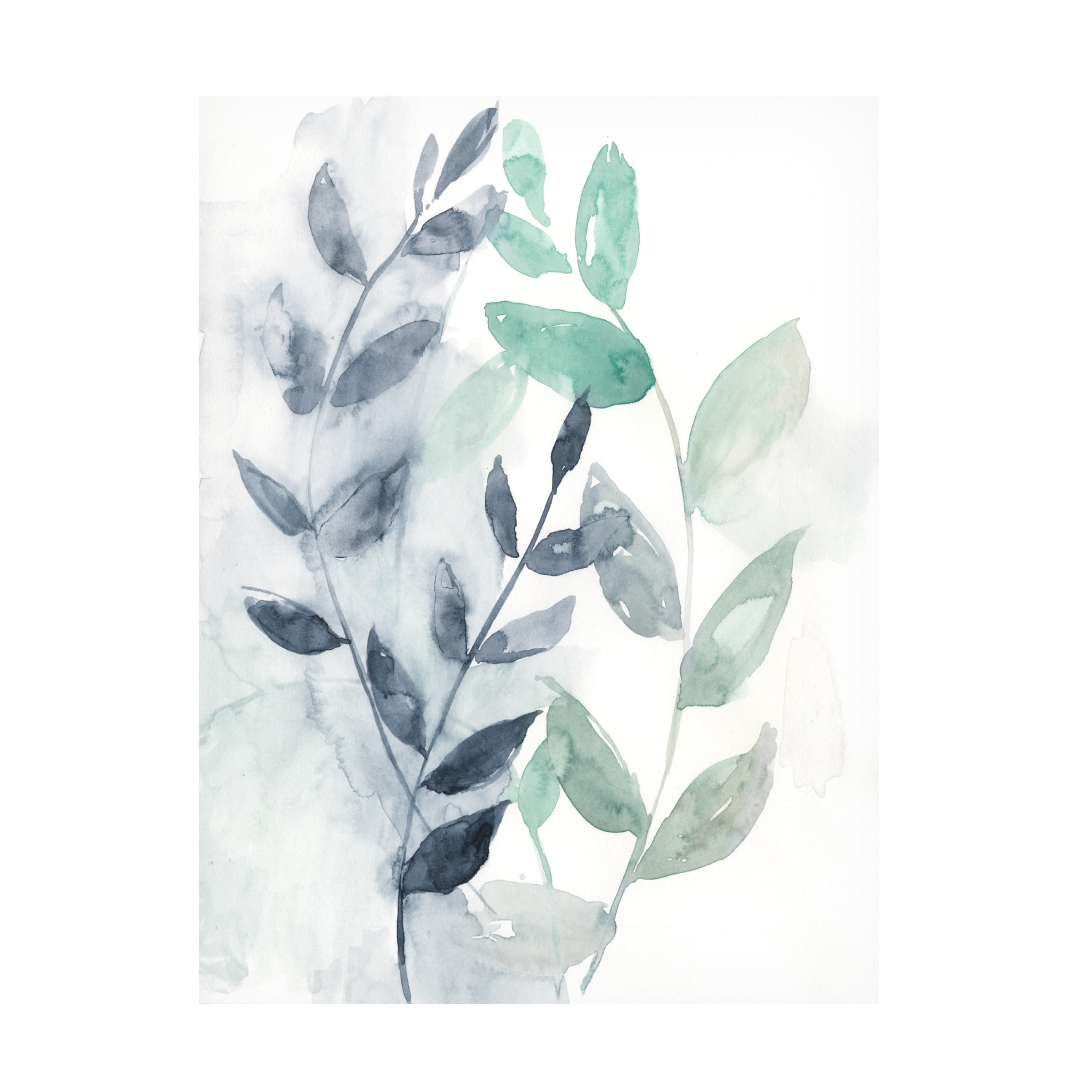 Jennifer Goldberger 'Water Flow Leaves II' Canvas Art