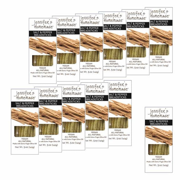 Jennifer Homemade Salt and Pepper Breadsticks, 5 oz, 12 Pack