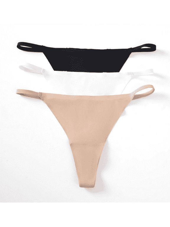 3 Pack Women’s Microfiber Double‑Layered Side G‑String Thong (S–XL)