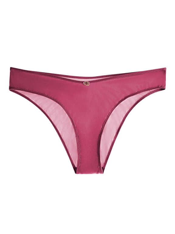 Smooth Satin Cheeky Panty with Center Charm Mauve Only Sizes (S–XL)